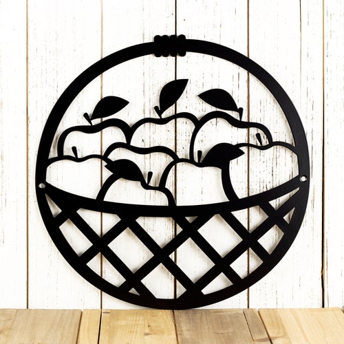 Apple Kitchen Decor Metal Wall Art Kitchen Signs Rustic Etsy