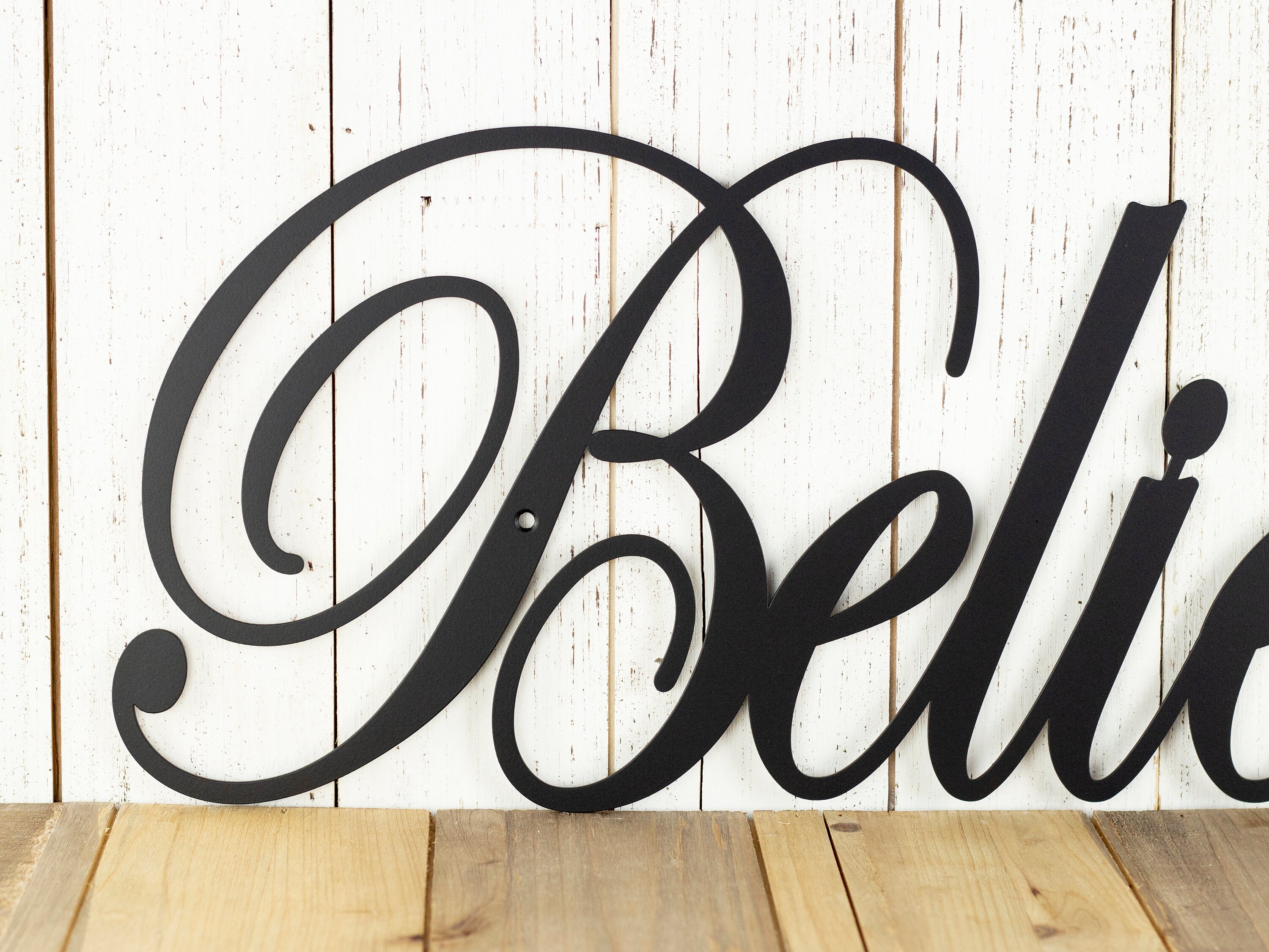Believe Metal Wall Art | Metal Sign | Christmas Decor | Metal Wall