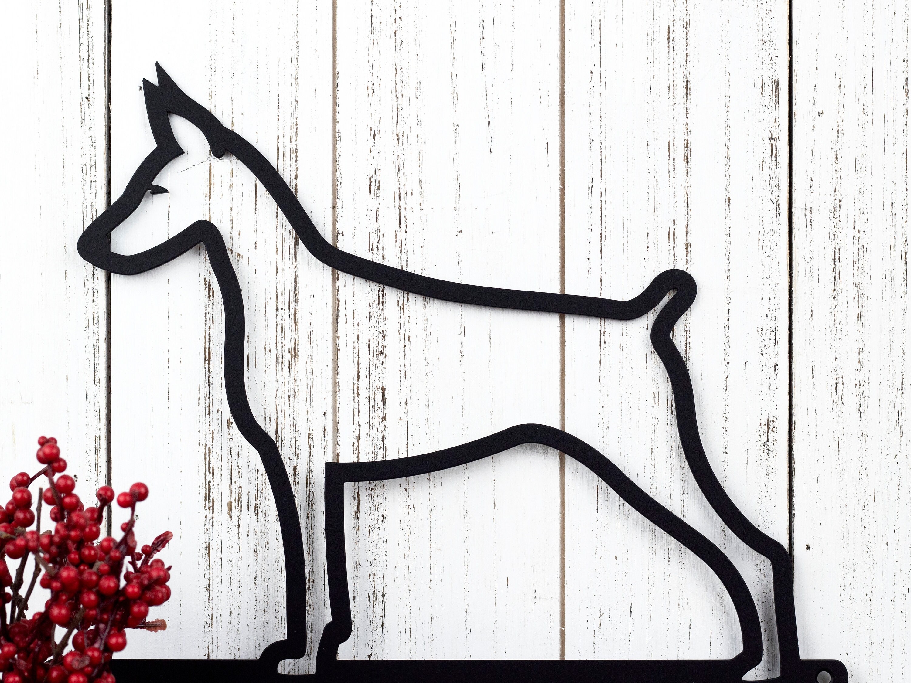 Doberman Metal Wall Art Doberman Pinscher Metal Sign Dog Sign