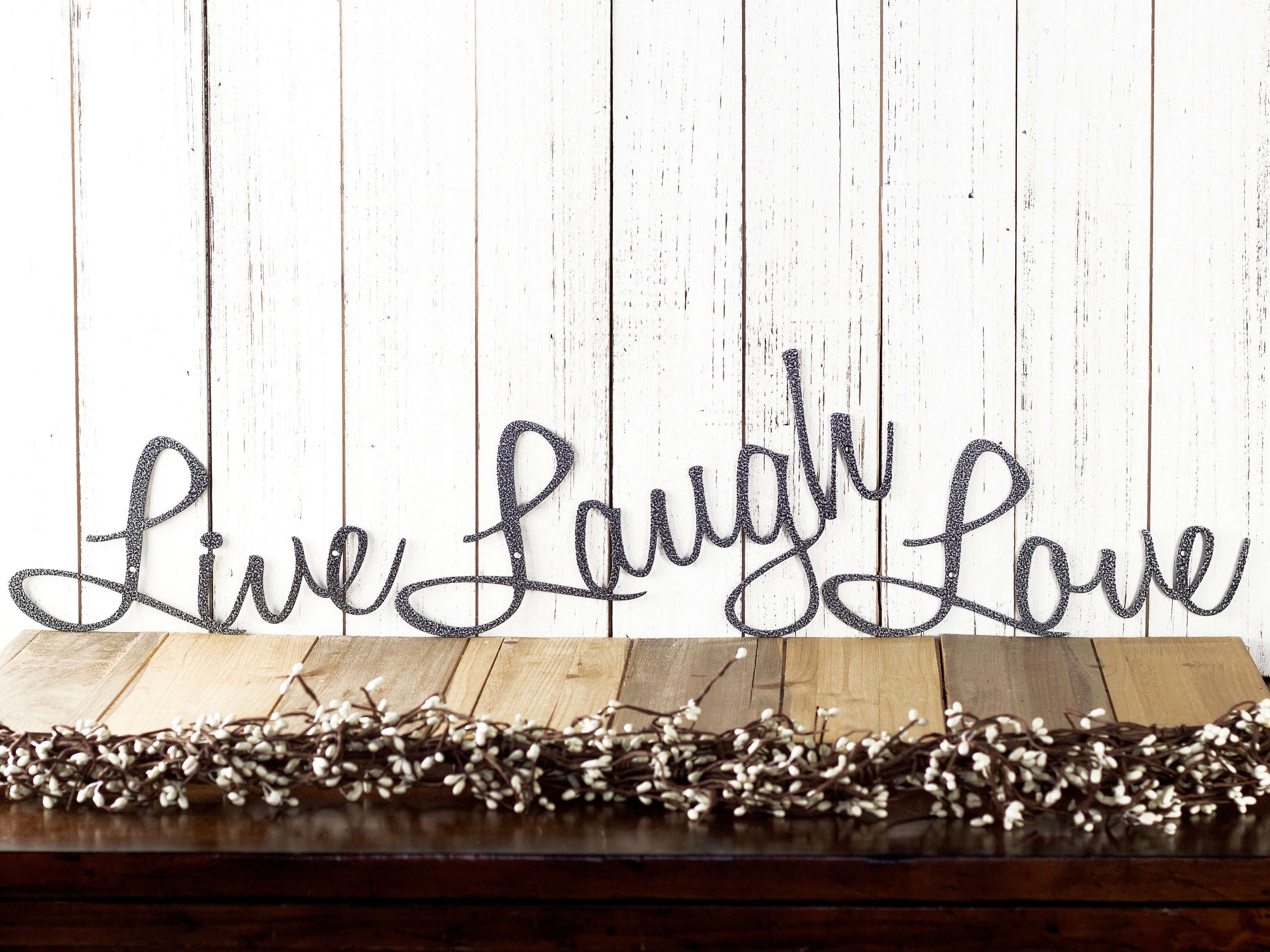Live Laugh Love Wall Decor, Metal Wall Art, Patio Decor, Lake House