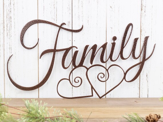 Family Metal Sign Wall Art - Family Sign Wall Hanging Family Metal Sign Wall Art - Family Sign Wall Hanging