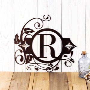 Monogram Metal Sign, Monogram Wall Art, Monogram Wall Hanging, Metal Letter, Outdoor Sign