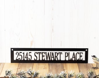 Metal Address Sign, Custom Metal Sign, House Number, Address Plaque, Personalized Outdoor Address