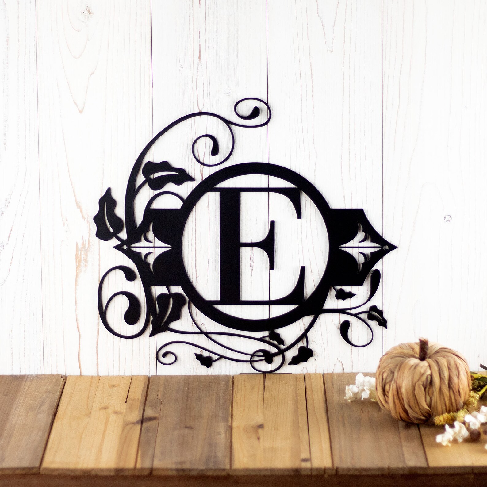 Monogram Metal Wall Art, Custom Sign, Monogrammed Letter Sign ...