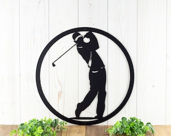 Golf Metal Wall Decor, Male Golfer