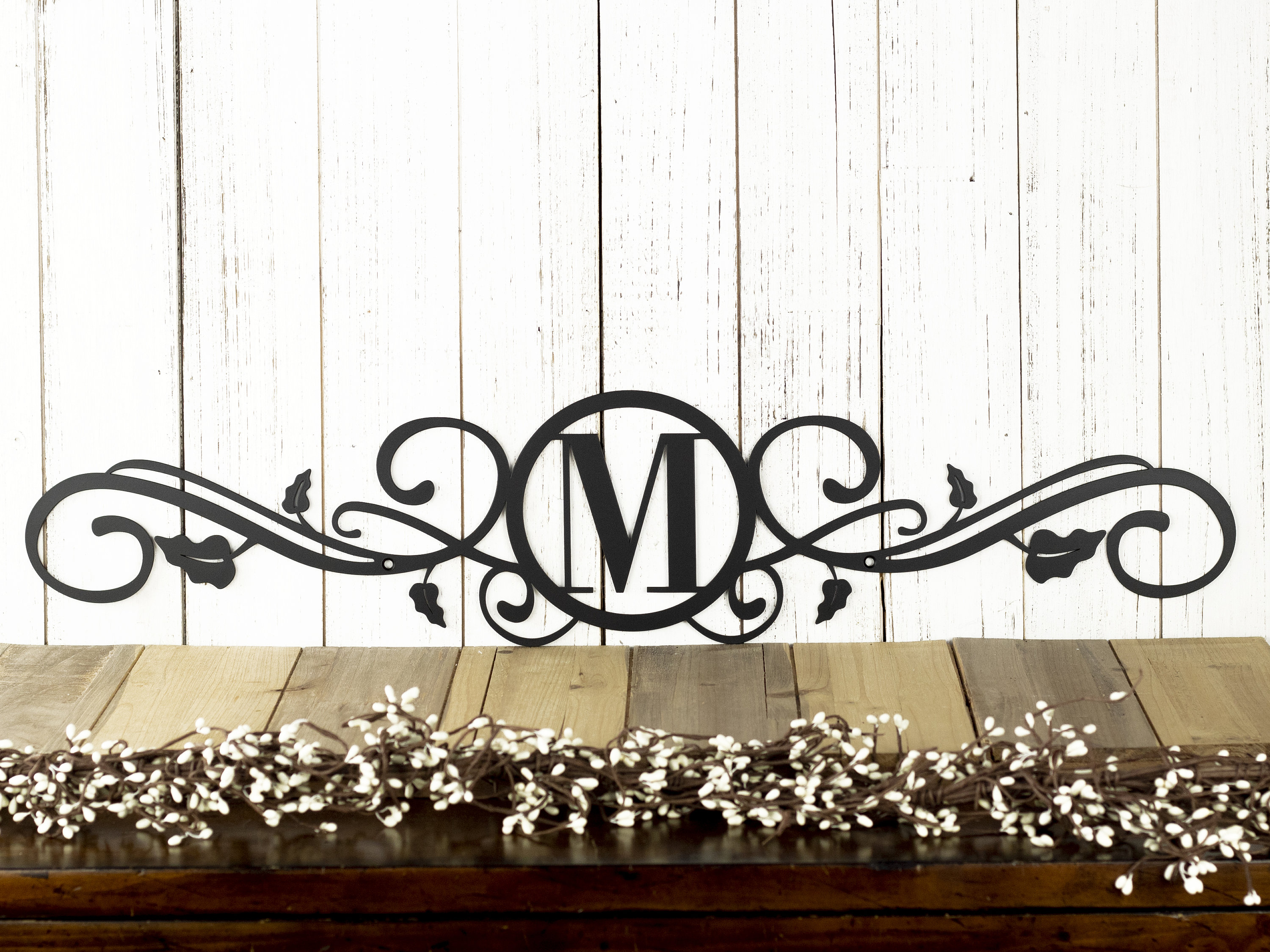 Monogram Metal Sign Custom Sign Monogrammed Sign Wedding Gift Custom Monogram