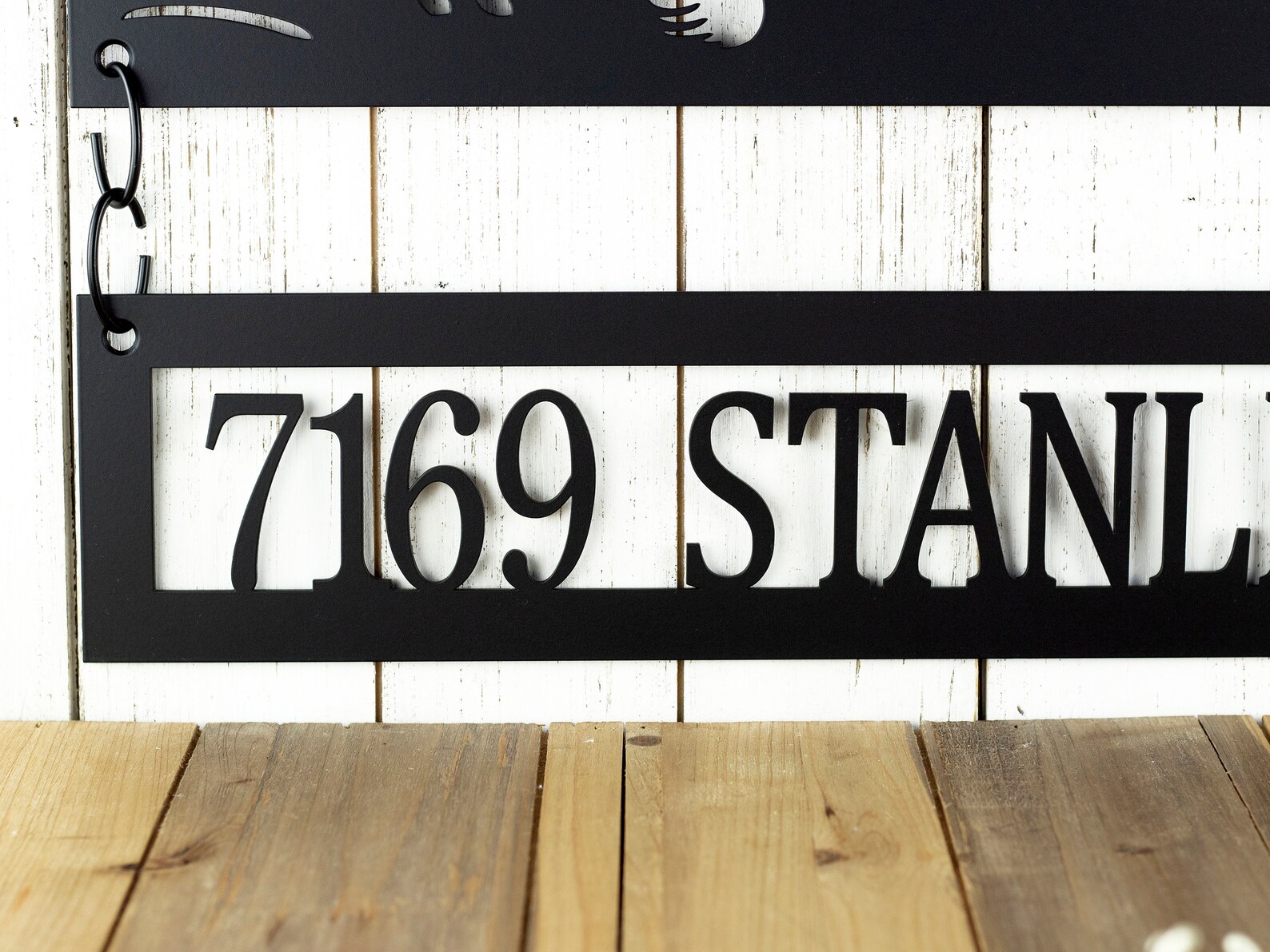 Custom Family Name and Address Metal Signs Black Loon Etsy