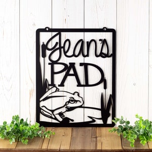 Garden Signs Personalized, Metal Sign Outdoors, Frog Decoration, Gardener Gifts