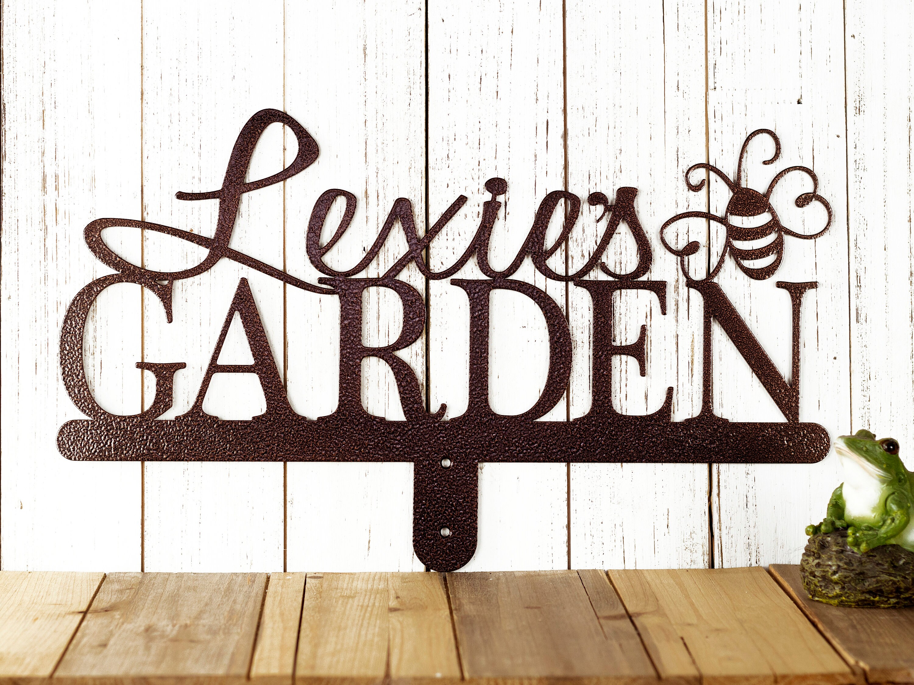 Personalized Garden Sign, Metal Garden Sign, Garden Decor, Metal Garden