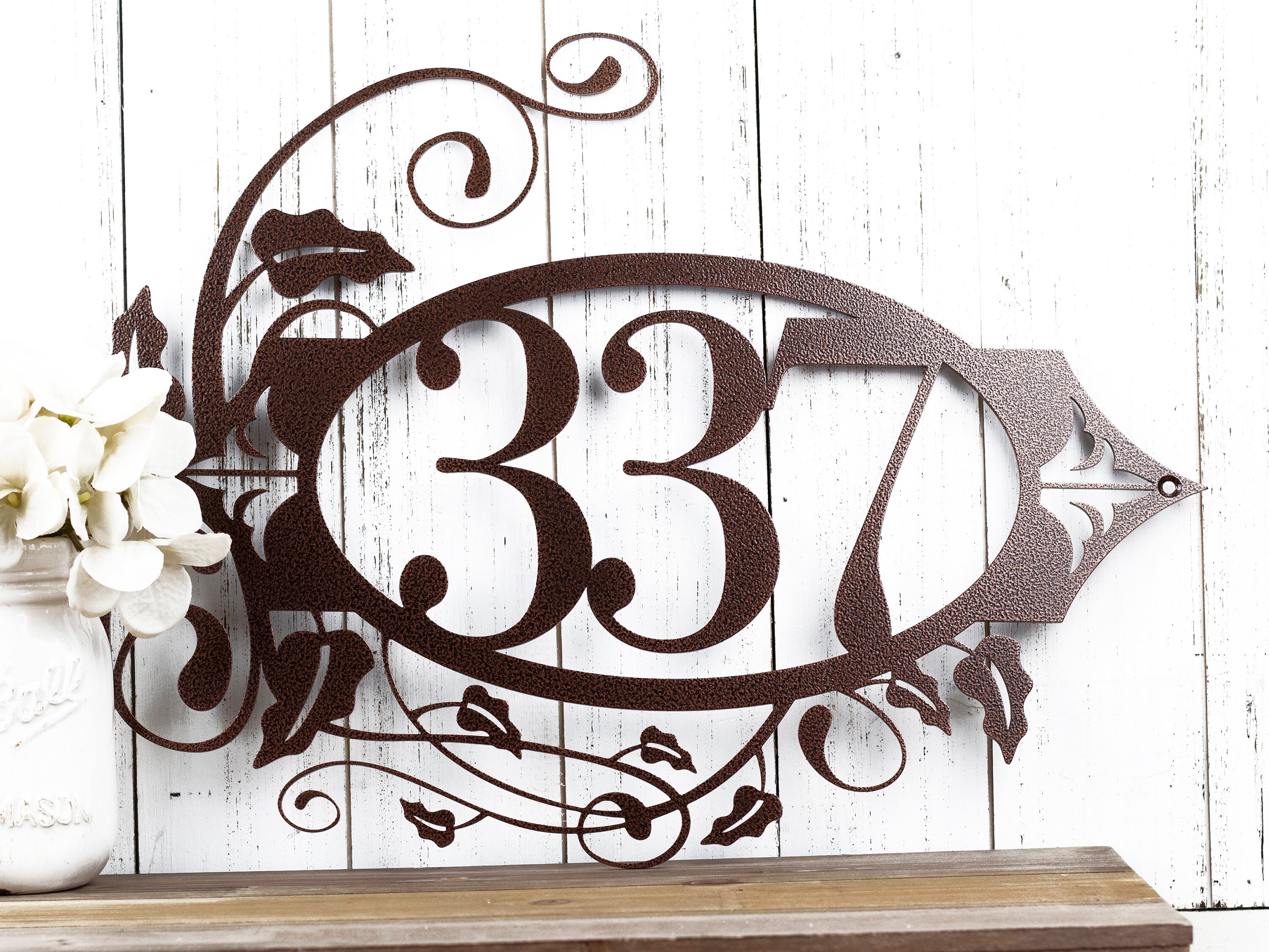 Metal House Number Sign Outdoor Sign Address Sign Address Numbers Custom Metal Sign