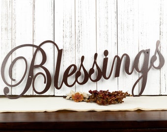 Blessings Metal Sign | Metal Wall Art | Metal Wall Decor | Wall Hanging | Steel | Gift | Gift for Her | Grandchildren | Wall Art