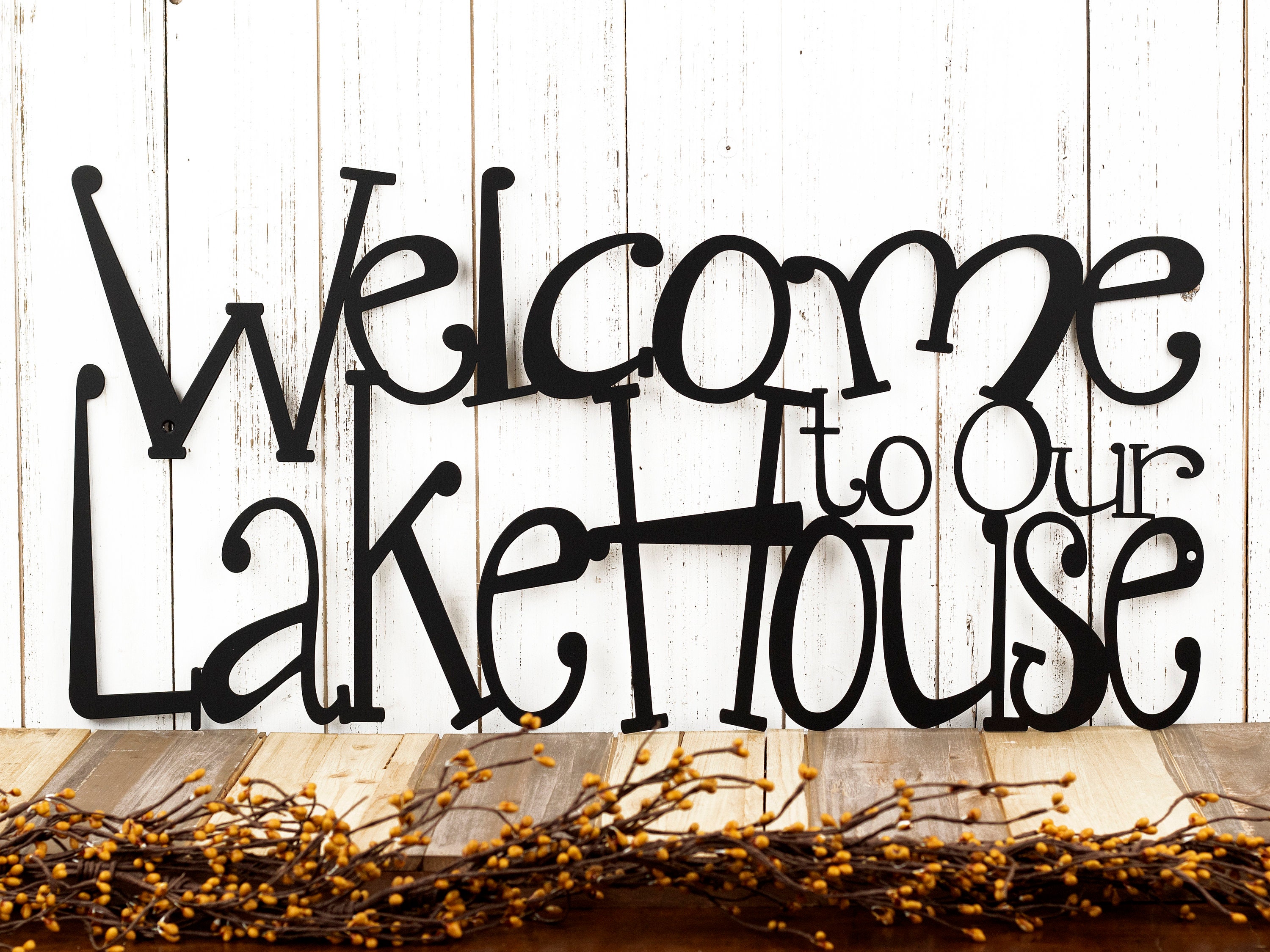 to Our Lake House Metal Sign, Lake House Decor, Steel Signs
