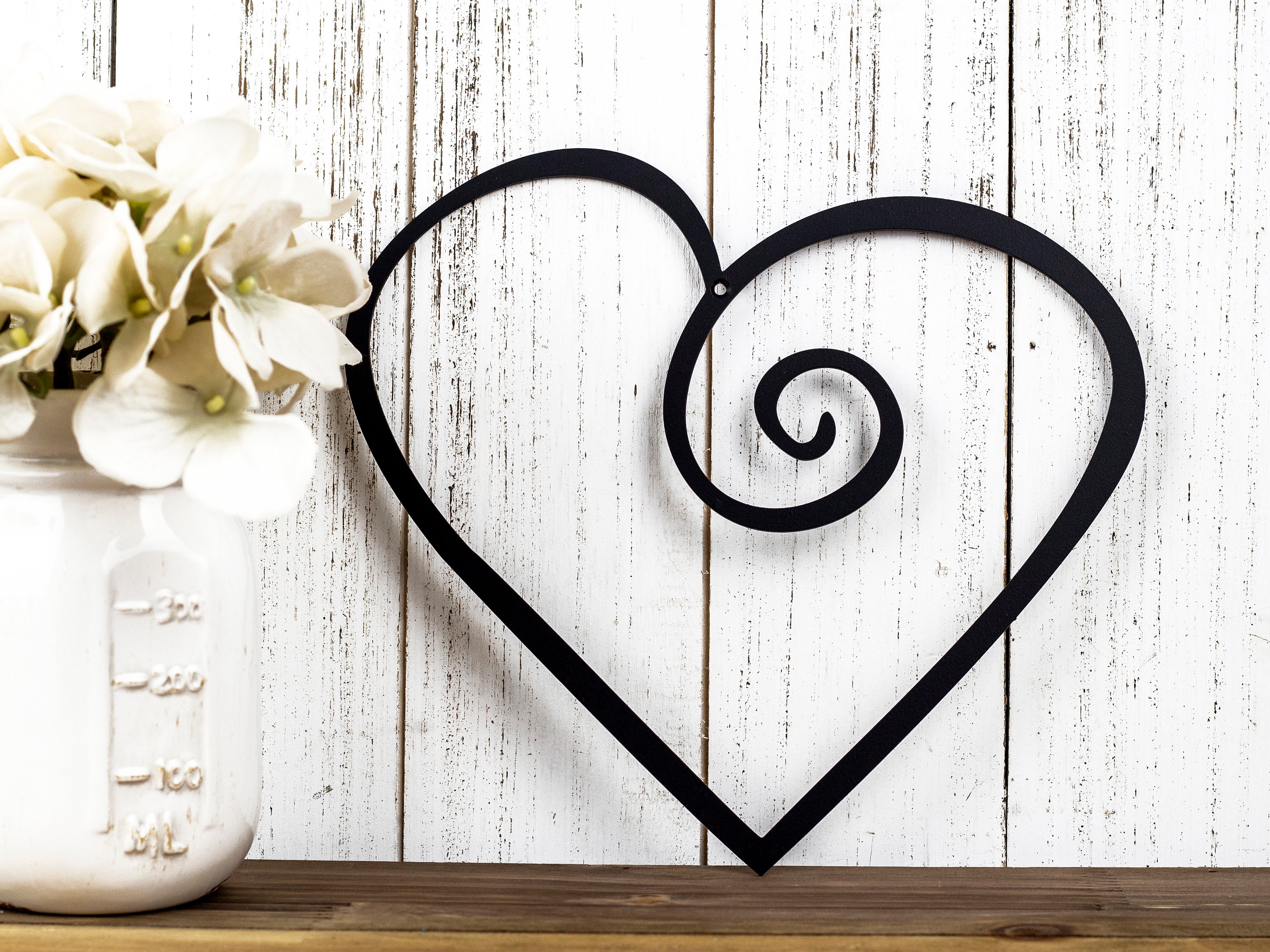 Heart Metal Wall Art Valentines Metal Sign Metal Wall Etsy