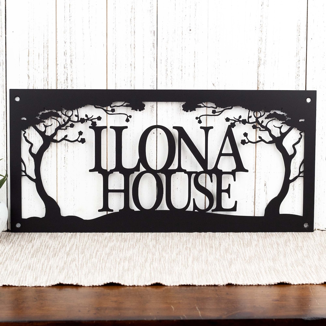 Custom Metal Sign Outdoor With Family Name for Lake House Decor With a ...