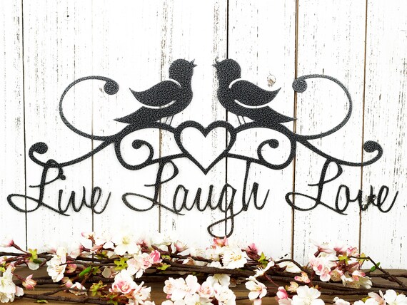 Live Laugh Love Birds Patio Decor Wall Lake - Live Laugh Love Metal Wall Hanging Live Laugh Love Birds Patio Decor Wall Lake - Live Laugh Love Metal Wall Hanging