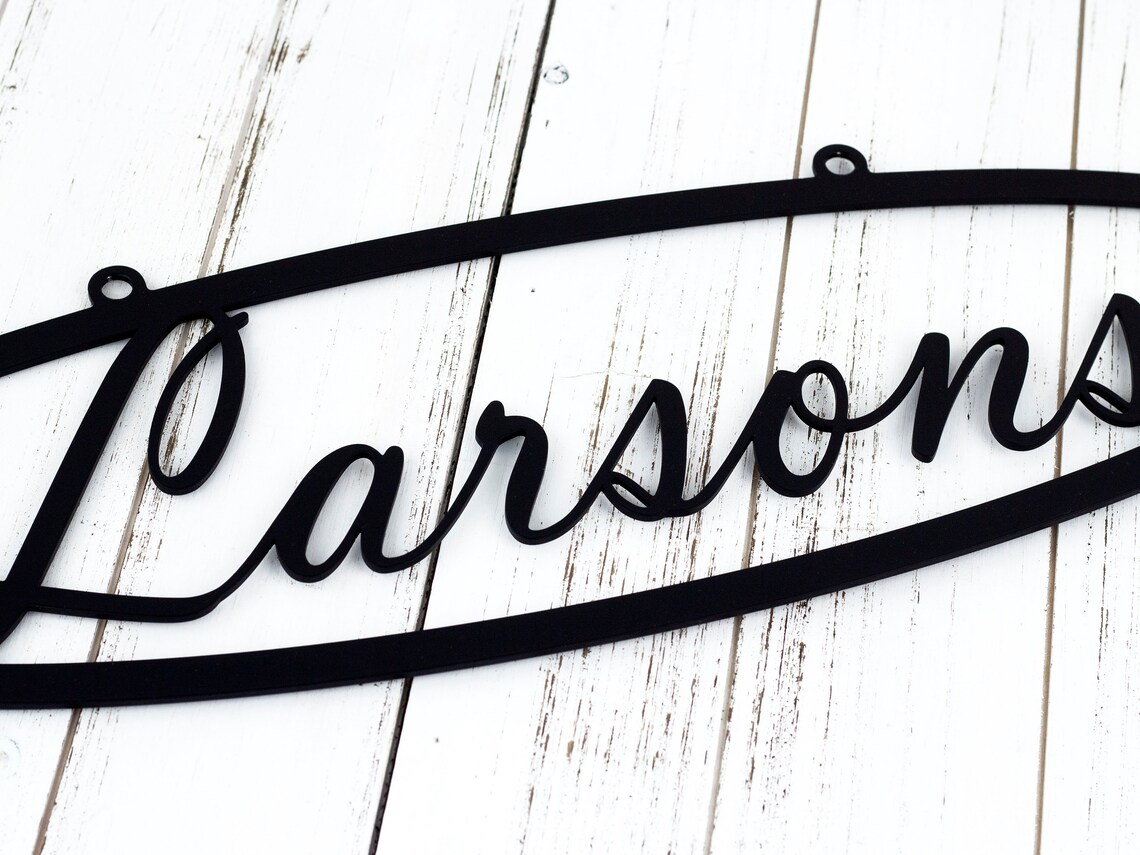 Custom Metal Sign Name Sign Last Name Sign Family Name Etsy