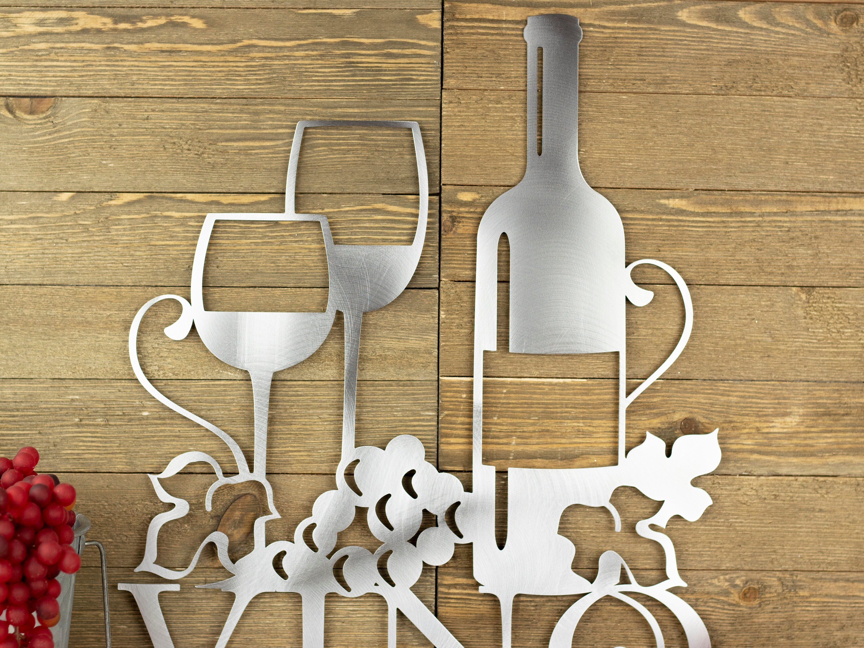 Vino Metal Wall Art Wine Vino Wine Sign Wine Wall Decor Wine