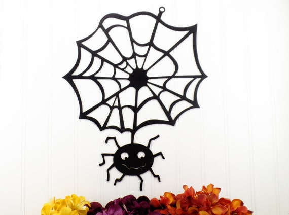 Outdoor Halloween Decorations Spider Wall Art Spiderweb | Etsy