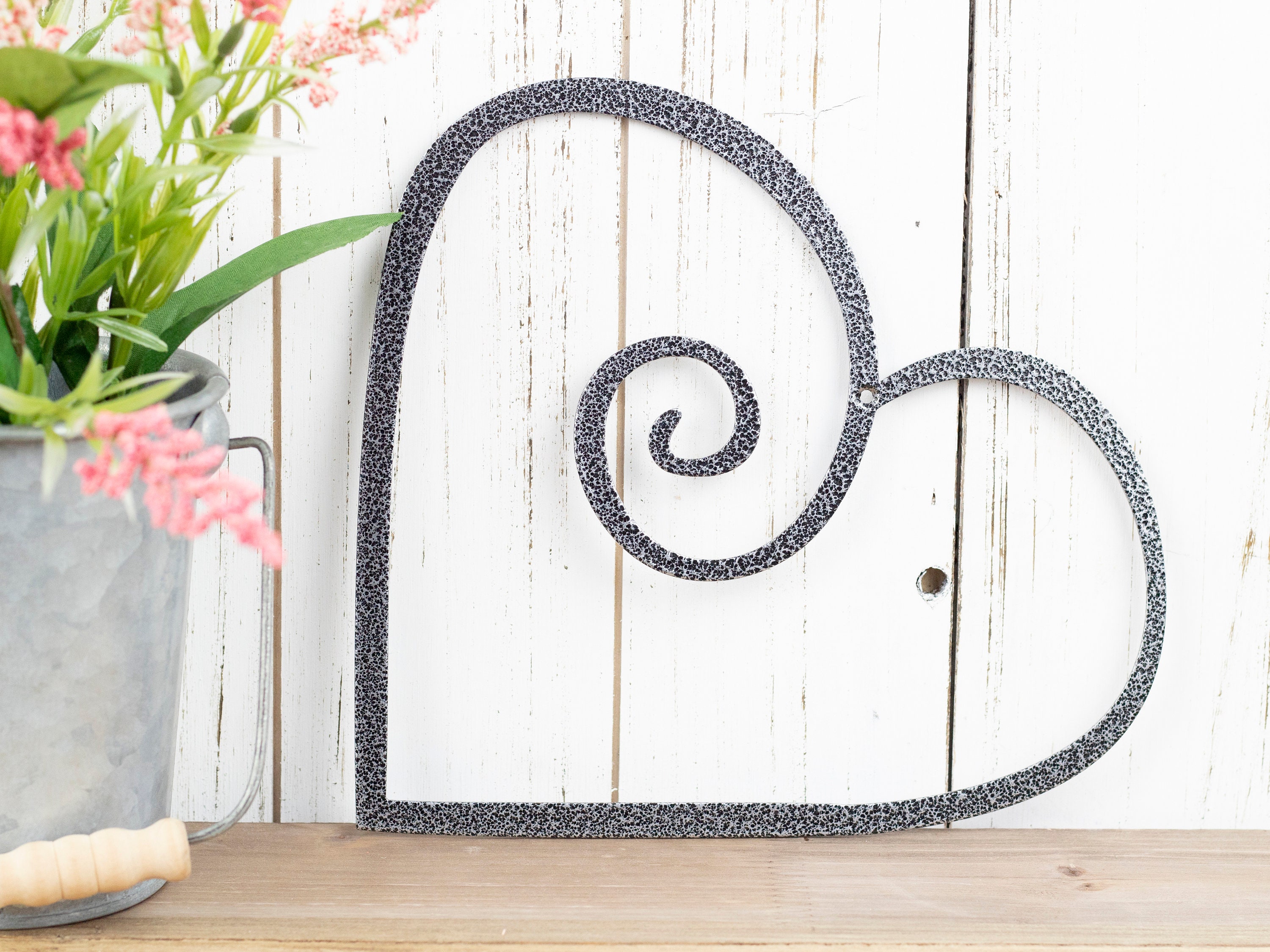 Heart Metal Wall Art Wedding Decor Valentine's Etsy
