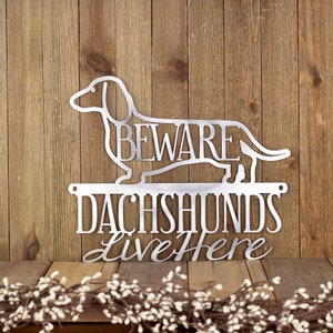 Dachshund Sign, Doxie Metal Wall Art, Wiener Dog, Dachshund Lover Gift, Outdoor Dog Plaque