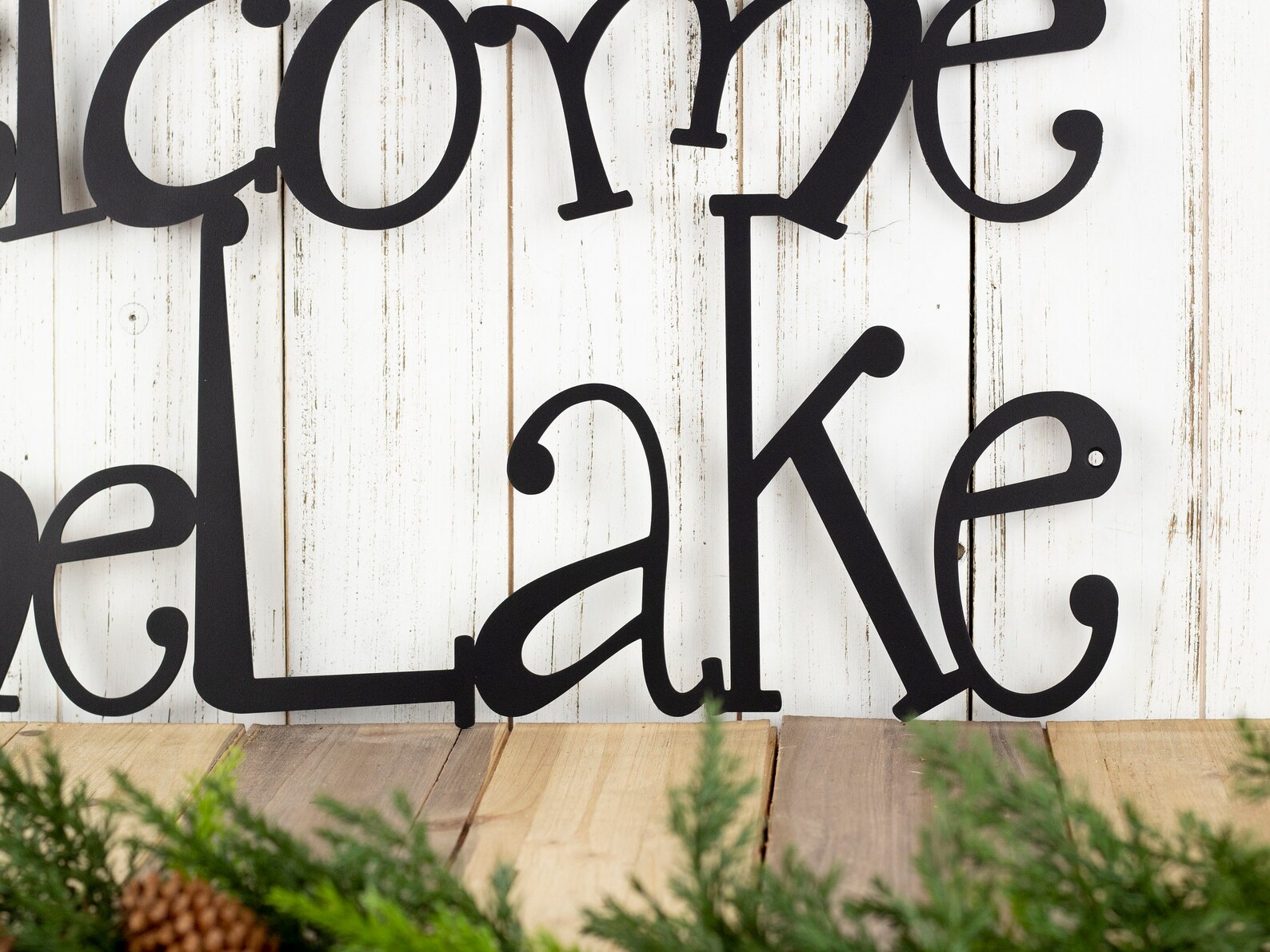 To The Lake Metal Sign Lake House Decor Metal Wall Etsy