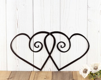 Hearts Metal Wall Art, Wedding Decor, Wedding Sign, Wedding Gift, Valentines, Love Wall Art, Heart