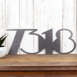 Modern Numbers House, 6 Inch Metal House Numbers, 8 Inch House Numbers, Metal Sign Personalized Outdoor