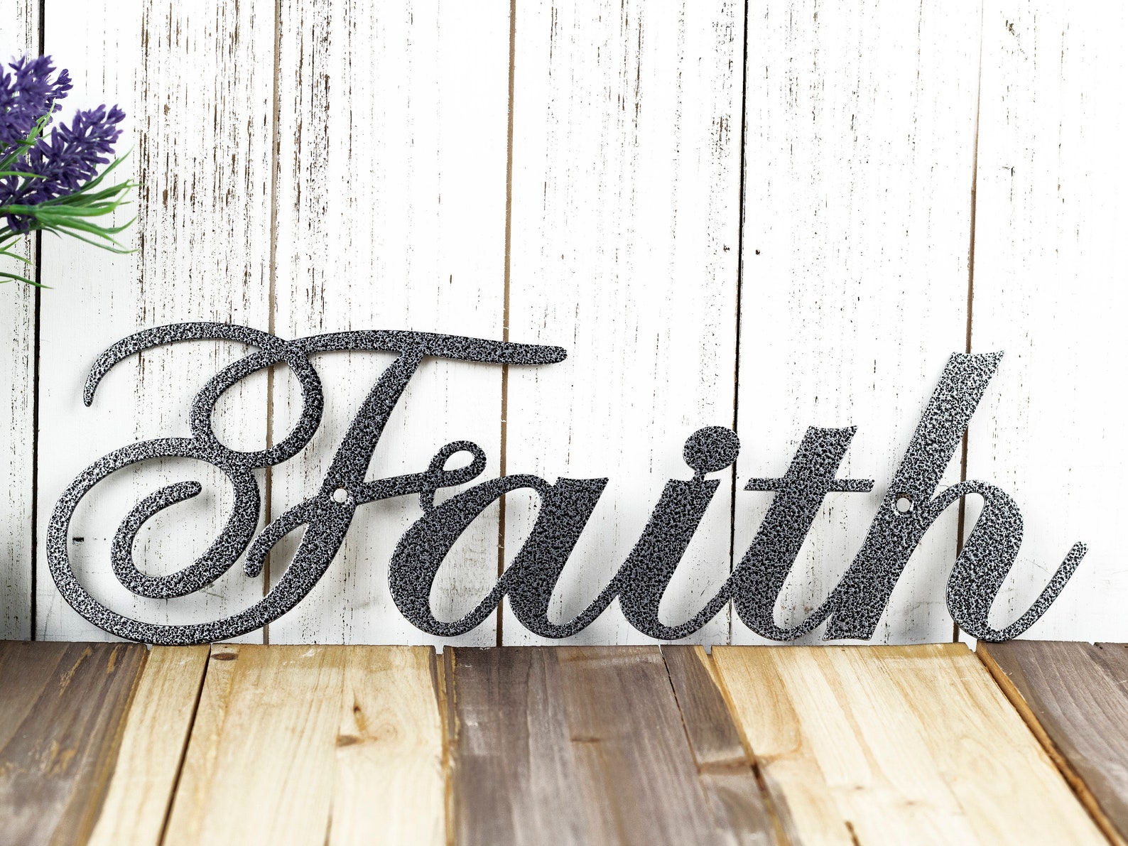 Faith Metal Wall Art Metal Sign Faith Sign Spiritual Etsy