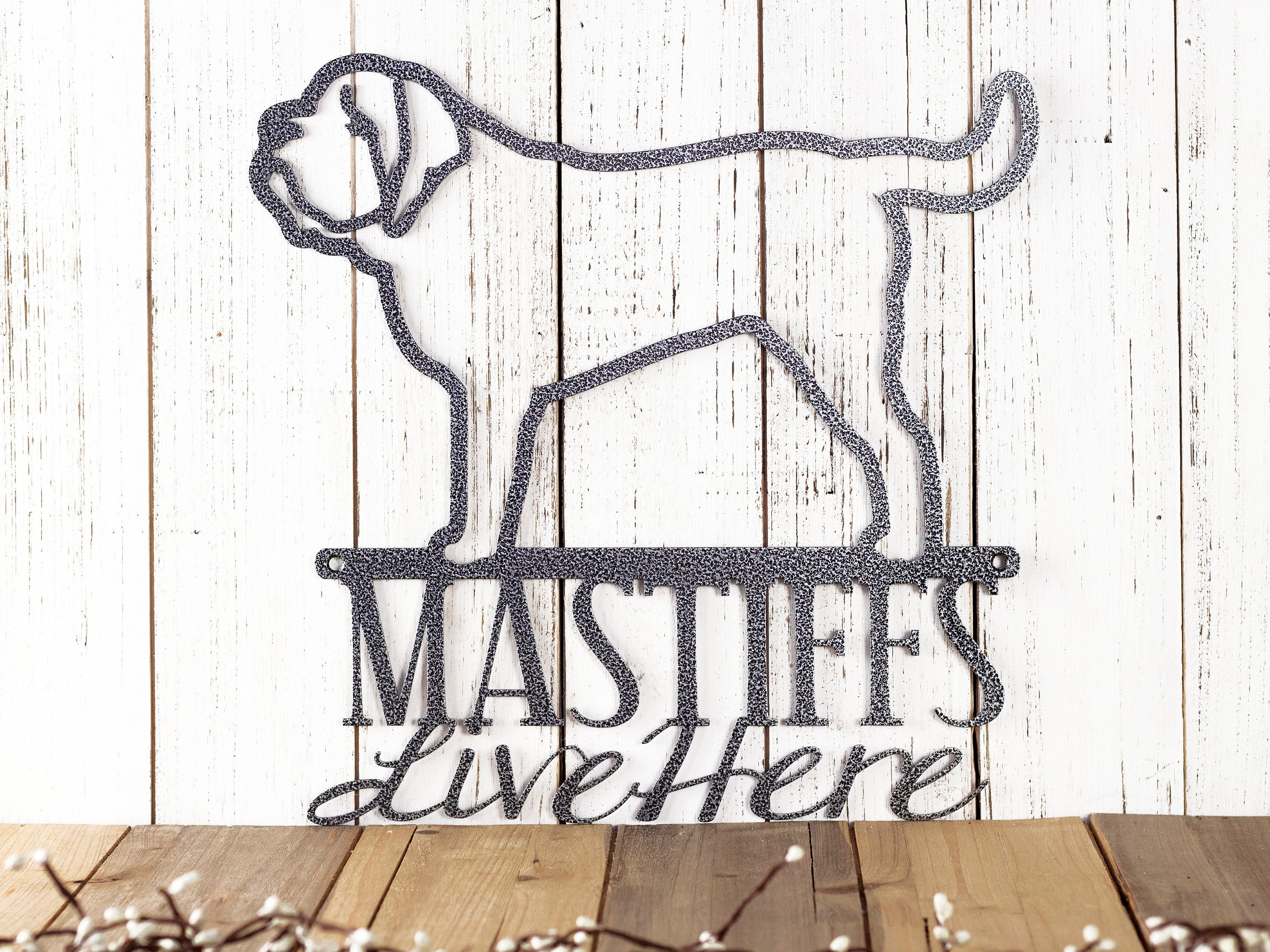 English Mastiffs Live Here Metal Sign English Mastiff, Mastiff, Door Sign, Metal Wall Art, Dog