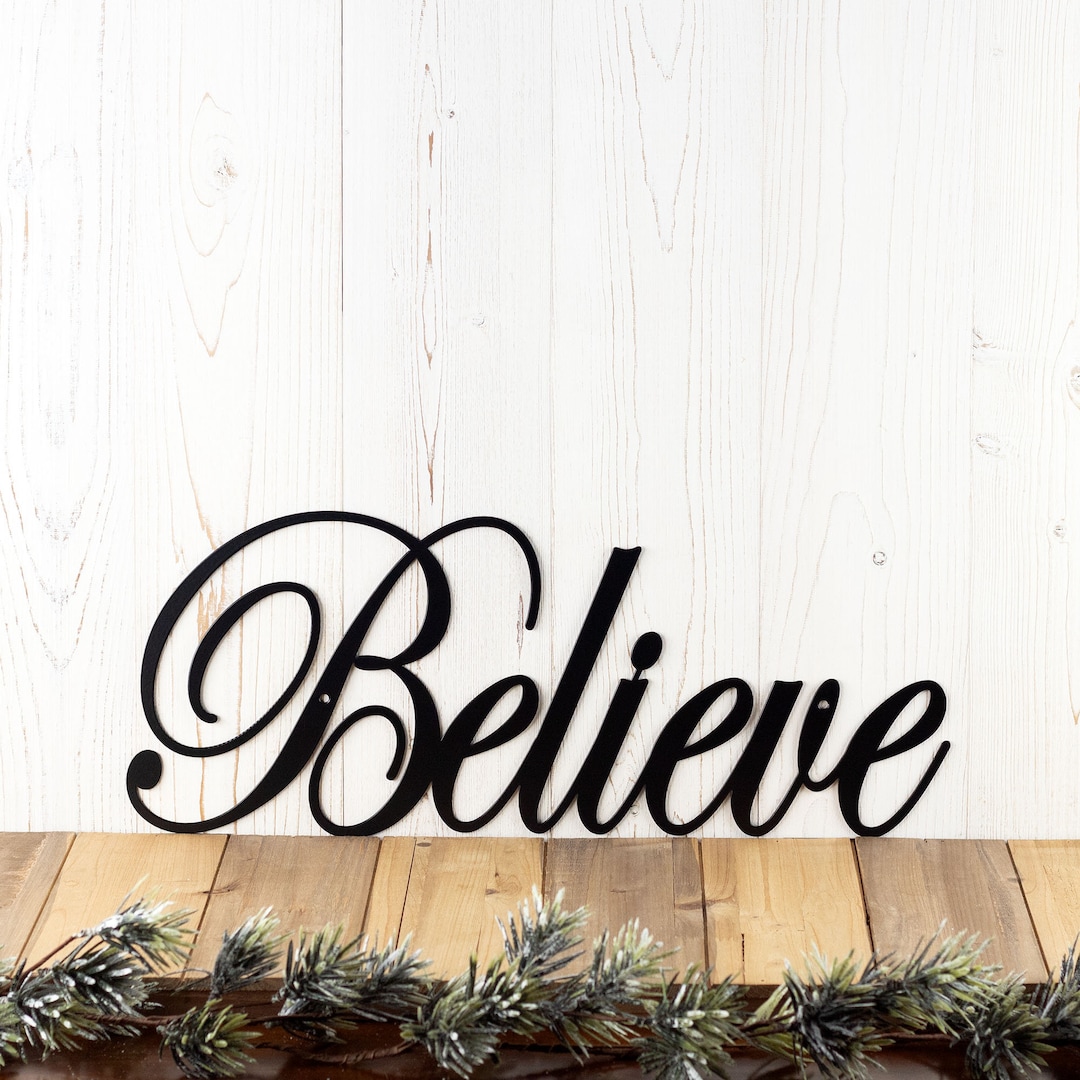Believe Metal Wall Art Metal Sign Christmas Decor Metal Wall Decor believe-metal-wall-art-metal-sign-christmas-decor-metal-wall-decor