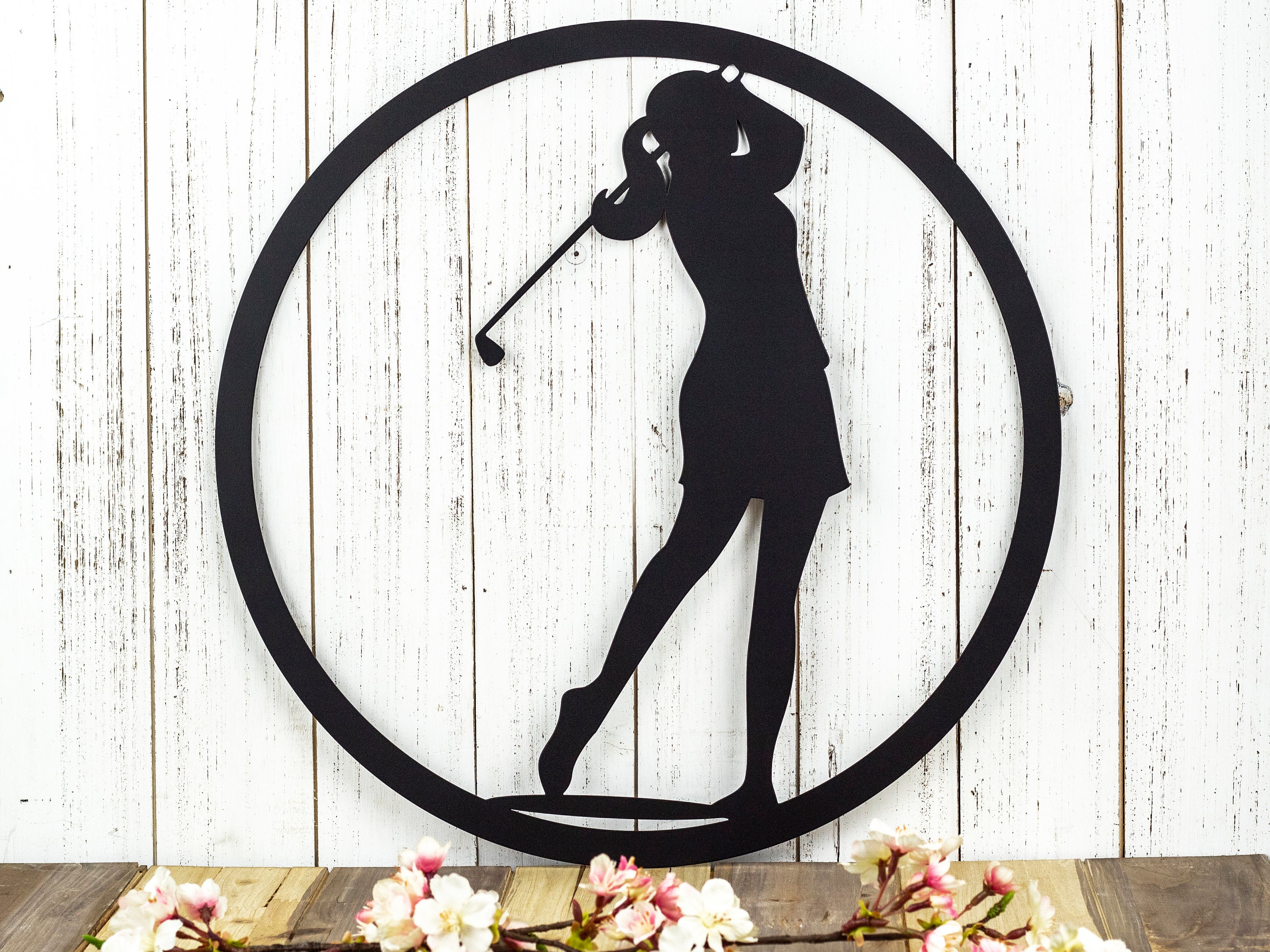 Golf Metal Wall Decor Woman Gift For Her