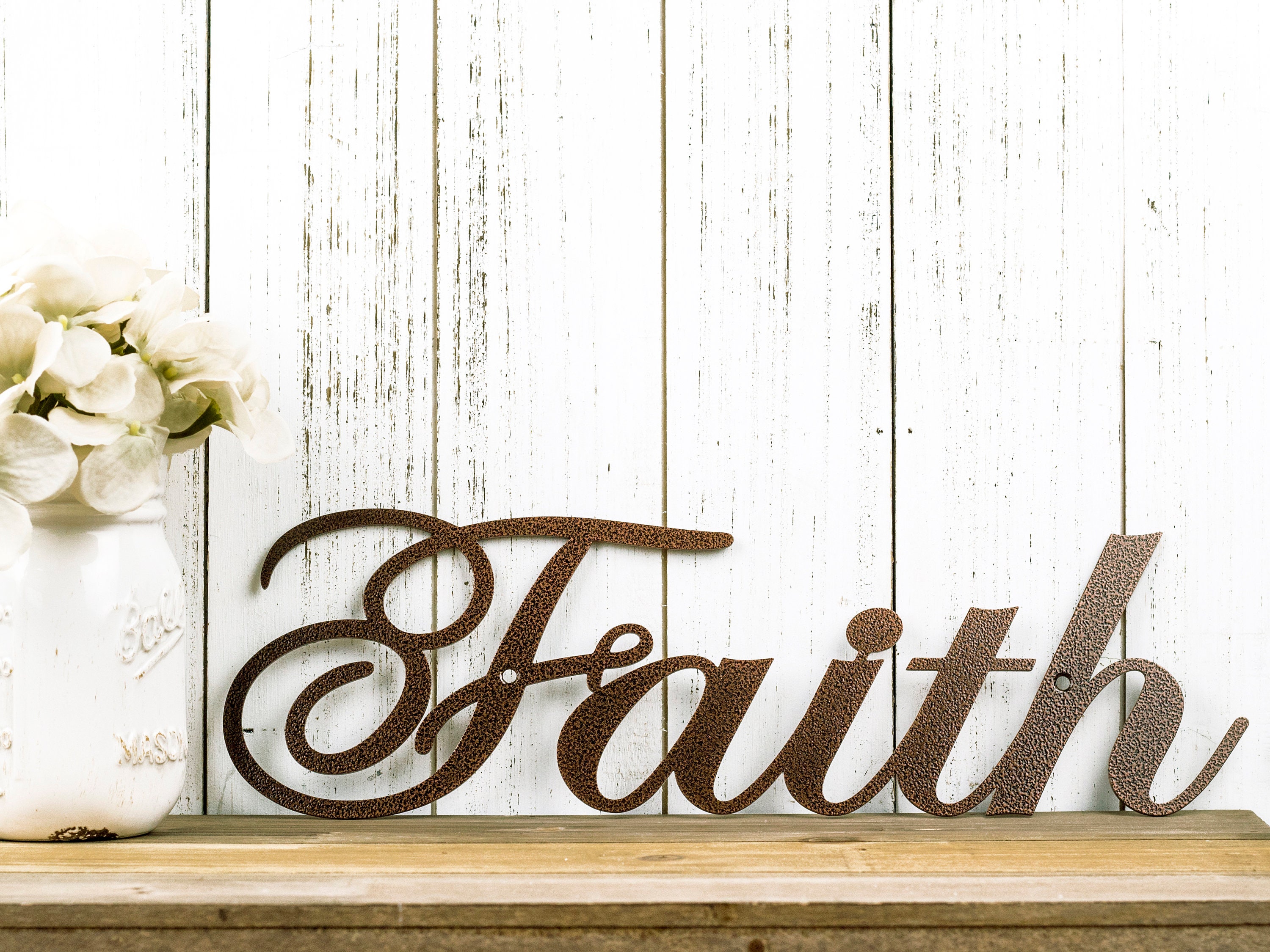 Faith Metal Sign Religious Decor Wall Art - Faith Metal Wall Art Faith Metal Sign Religious Decor Wall Art - Faith Metal Wall Art