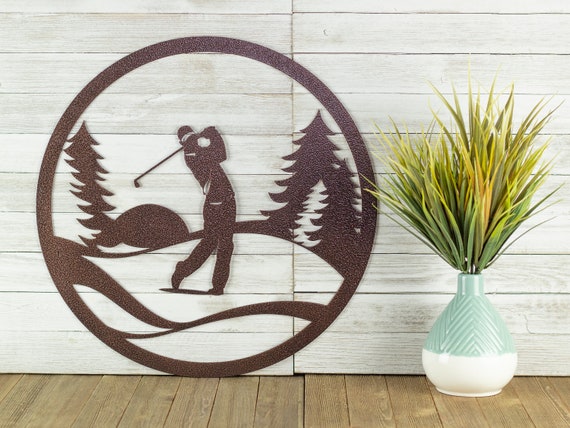 Golf Metal Wall Art Fathers Day Gift Decor Golf Metal Wall Art Fathers Day Gift, Golf Outdoor Decor