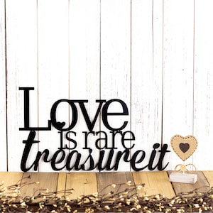Metal Love Sign, Love Quote Metal Wall Art, Inspirational Quotes, Love Wall Decor, Metal Word Art Wall Hanging, Wedding Sign
