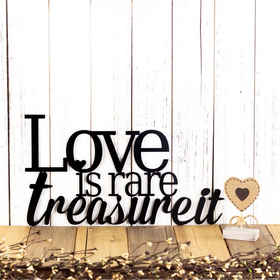Metal Love Sign, Love Quote Metal Wall Art, Inspirational Quotes, Love Wall Decor, Metal Word Art Wall Hanging, Wedding Sign