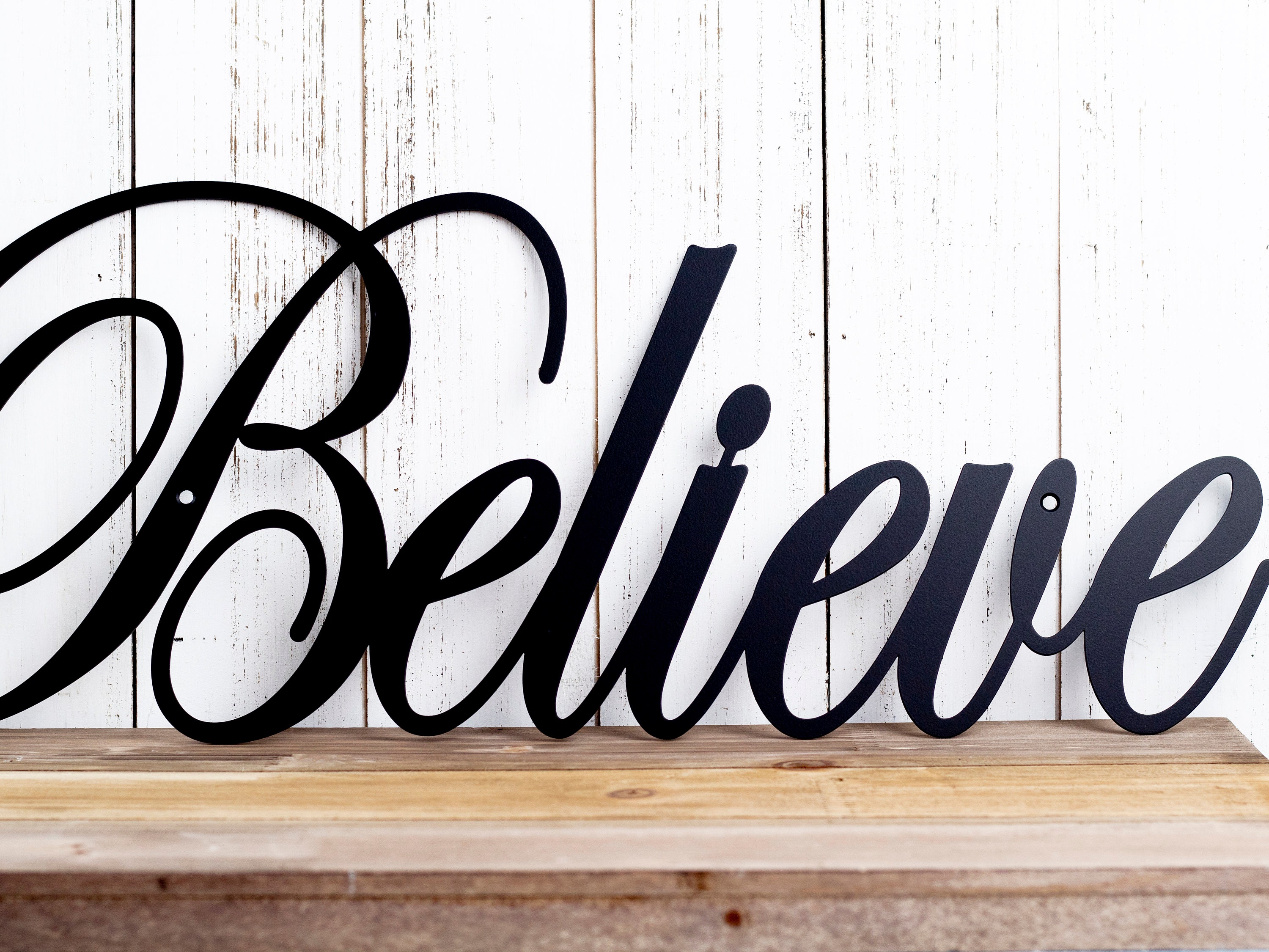 Believe Metal Wall Art Metal Sign Christmas Decor Metal Wall
