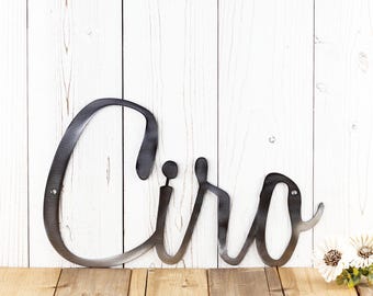 Metal Name Sign, Family Name Sign, Custom Name Sign, Personalized Sign, Last Name Plaque, Metal Wall Art