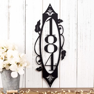 Vertical House Number Sign, Metal Sign, Custom Metal Sign, Address Sign, Address Plaque, Outdoor Sign