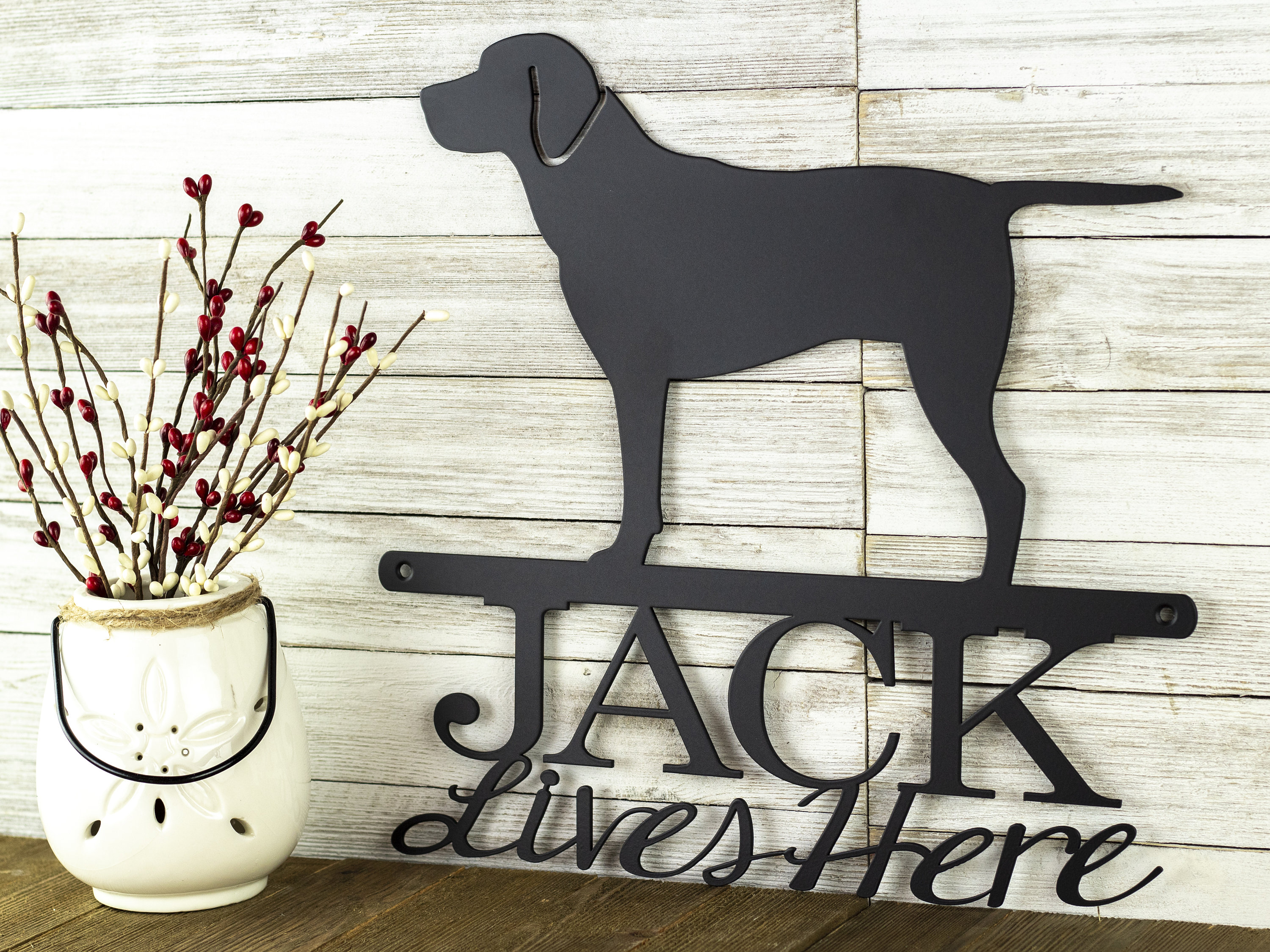 Labrador Retriever Custom Metal Sign Outdoor Metal Wall Art Etsy