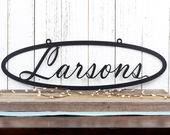 Custom Metal Sign, Last Name Sign, Family Name Sign, Metal Wall Art, Outdoor Sign, Custom Sign, Personalized Name Sign
