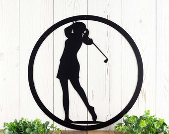 Golf Metal Wall Decor, Woman, Gift For Her, Golf Gift, Golfer Gift, Metal Wall Art, Metal Sign, Metal Wall Hanging