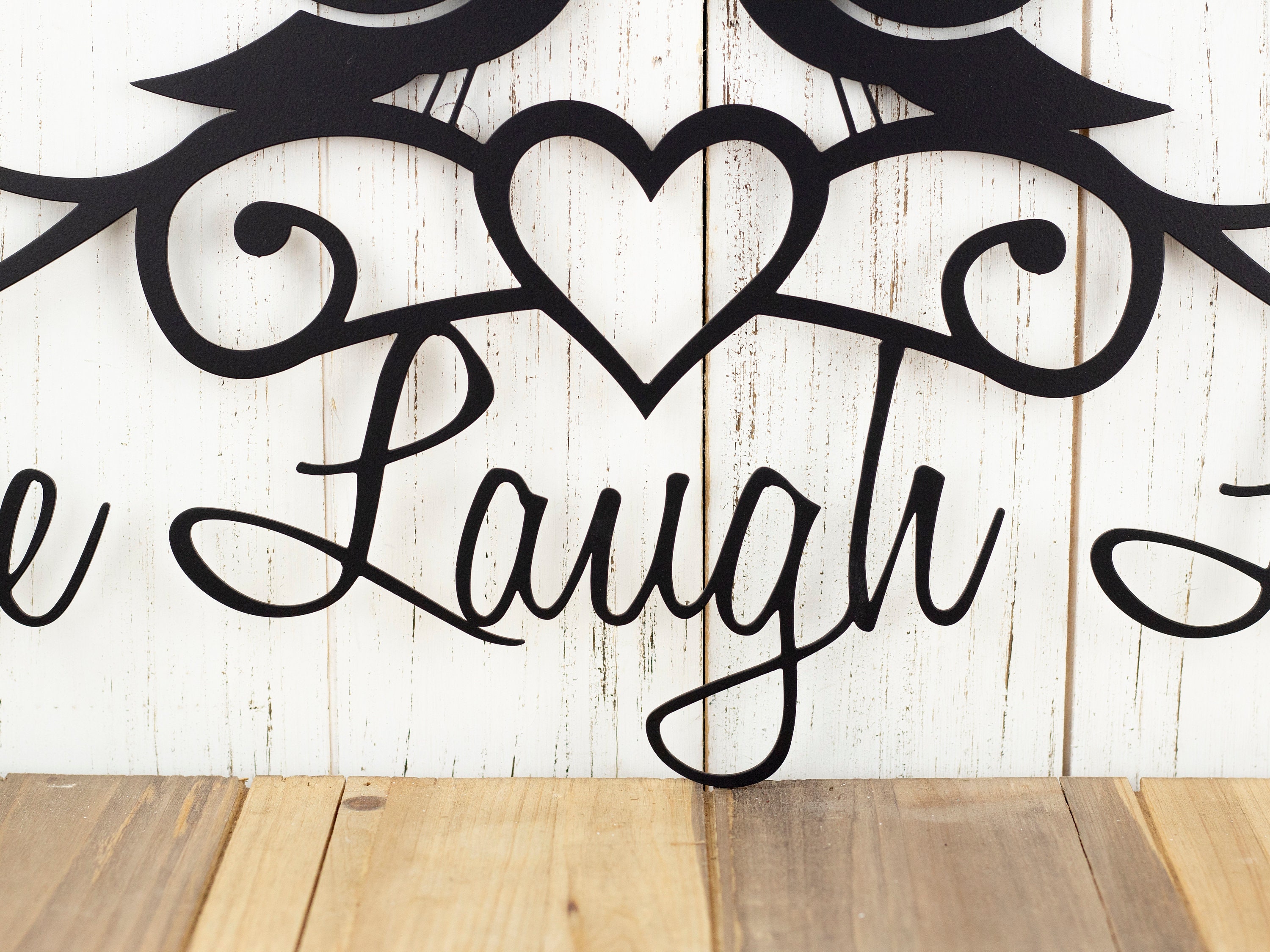 Birds Live Laugh Love Metal Wall Art Patio Decor Etsy