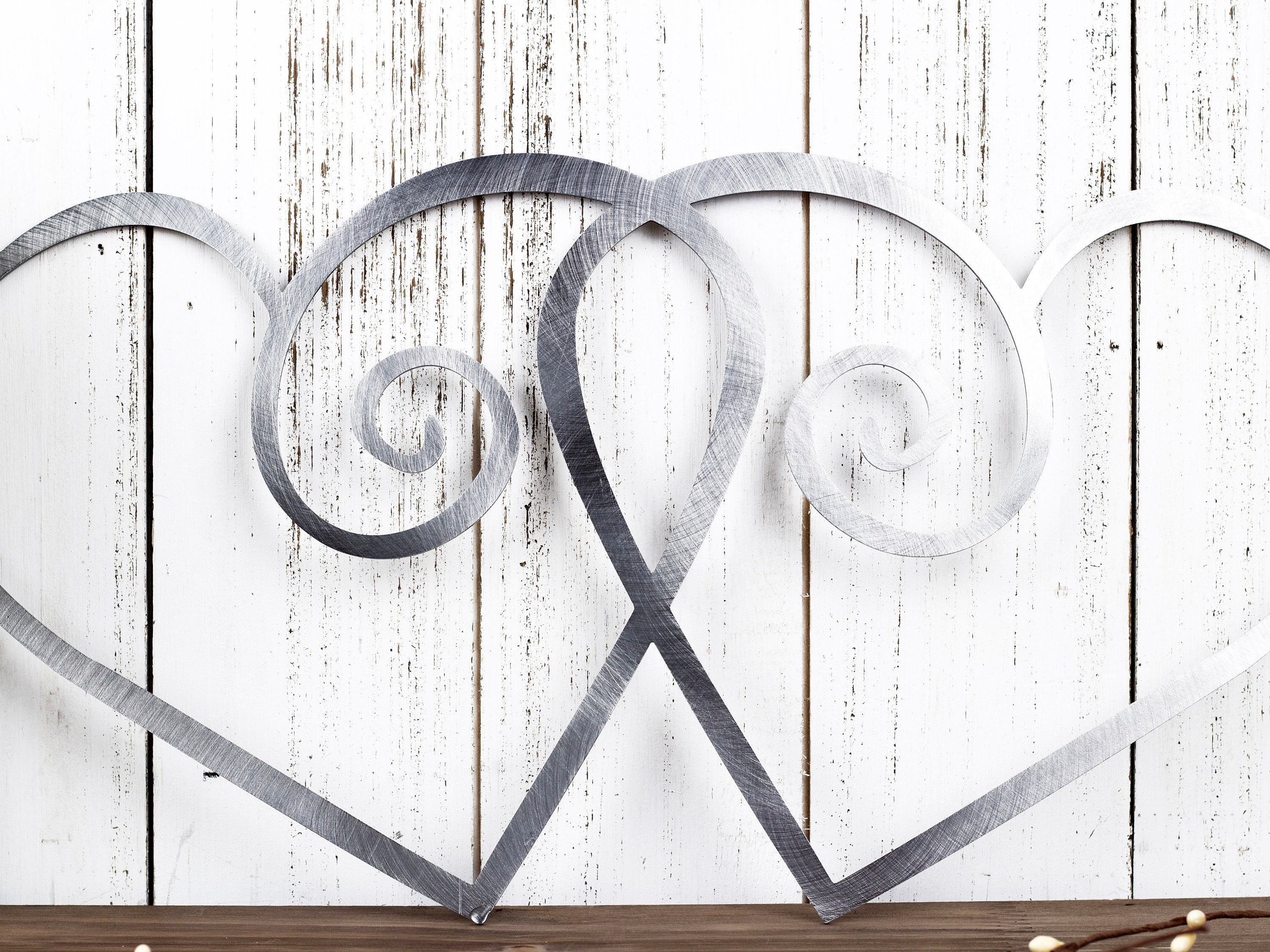 Hearts Metal Wall Art, Wedding Gift, Wedding Decor, Metal Sign, Love