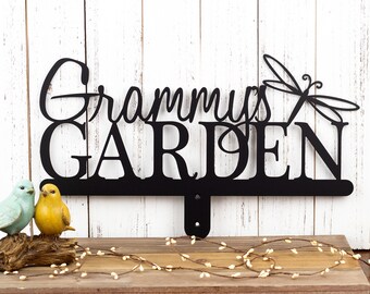 Custom Metal Garden Name Sign, Custom Garden Sign, Gift For Her, Metal Sign, Name Sign, Personalized Sign