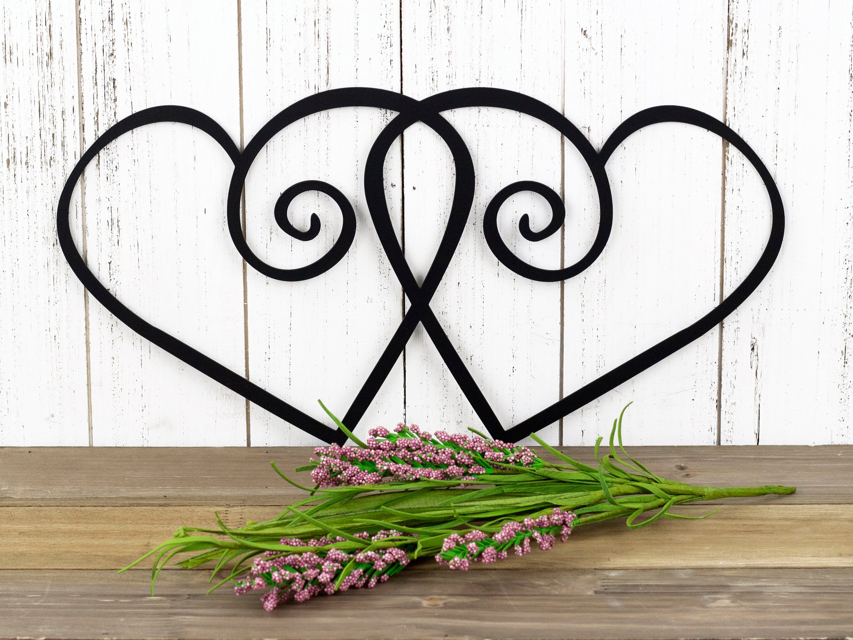 Hearts Metal Wall Art, Wedding Gift, Wedding Decor, Metal Sign, Love