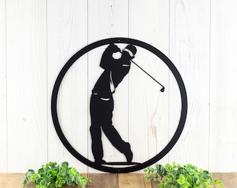 Golf Metal Wall Decor, Male Golfer