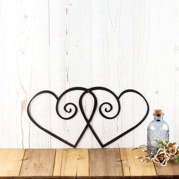 Heart Metal Wall Art, Metal Sign, Valentines Day Decor, Hearts, Wall Decor, Wall Hanging, Love