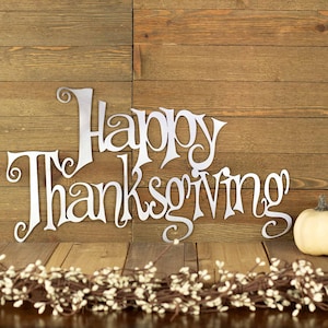 Letrero de Acción de Gracias, Arte de pared de metal, Decoración de Acción de Gracias, Decoración de otoño, Letrero de metal, Feliz Día de Acción de Gracias, Decoración de otoño