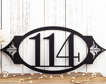 Metal Address Plaque, House Numbers, Outdoor Sign, Metal Wall Art, House Number Sign, Custom Metal Sign, Custom Address