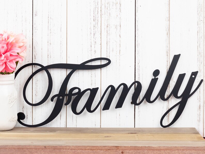 Family Sign Metal Sign Metal Wall Art Wall Hanging Etsy